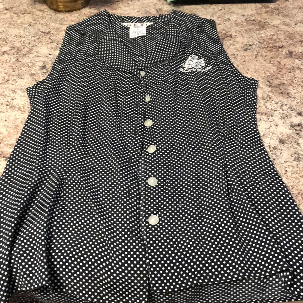 Summer top, 100% Rayon, Polka dotted,